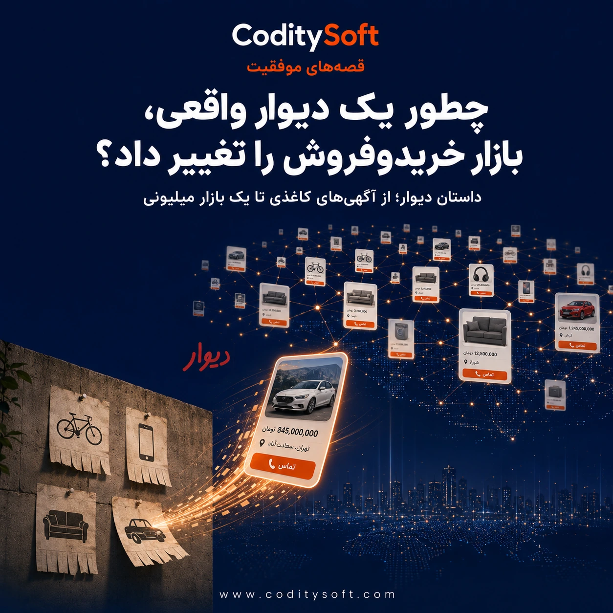 داستان موفقیت دیوار؛ از آگهی کاغذی تا بازار آنلاین